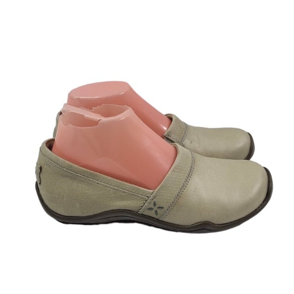 Ahnu Women's Tan Jackie Pro Leather Slip-On Casual Clogs Size US 6.5